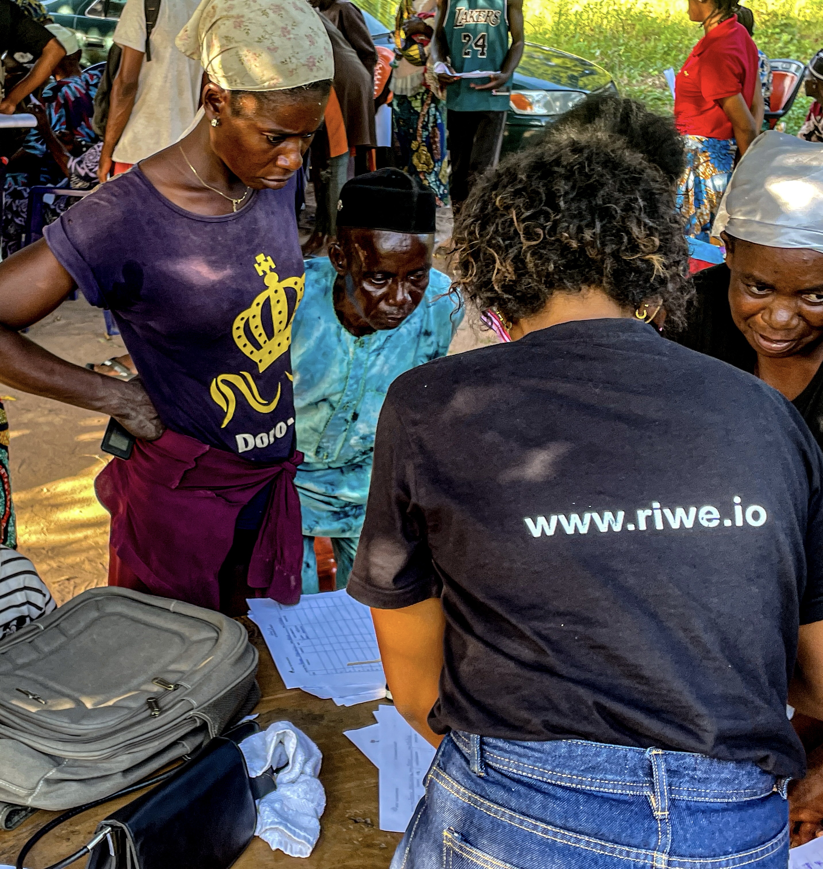 Riwe field engagement with community members
